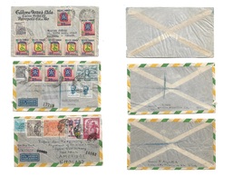 Brazil - Xx. 1943-5. 3 Better Multifkd Envelopes, Commemorative Issues, One To Canada, Two To UK, These Later Registered - Altri & Non Classificati