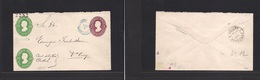 Mexico - Stationery. 1883 (Feb 3) Orizaba - Veracruz (3 Feb) Early Hidalgo Stationery Envelope, Triple Pmt 2282 + Distri - Messico