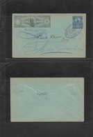 Mexico - Stationery. 1896 (23 March) Tlacotalpan - Nogales. Express Hidalgo Riveroll 5c Blue Military Issue On Bluish Di - Messico