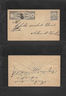 Mexico - Stationery. 1897 (8 Ene) Tehuantepec - Achianale, Veracruz. 5c Blue Express Hidalgo Riveroll Stat Env On White- - Messico