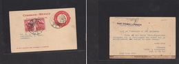 Mexico - Stationery. 1923 (11 July) SLP - Germany, Thuringen. 4c Red Embossed Issue Stat Card + 2 Adtls. VF Used + PRIVA - Messico