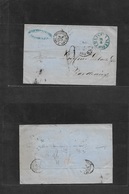 Norway. 1855 (31 Aug) Christiania - France, Bordeaux (7 Sept) Stamples. E. Via Direct French "Norwege - Guievrain" Cds E - Altri & Non Classificati