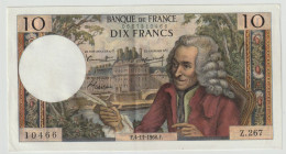 France, 10 Francs, Voltaire, 1966, 1966-11-04, SPL+, Fayette:62.23, KM:147b - 10 F 1963-1973 ''Voltaire''