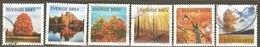 Sweden: Full Set Of 6 Used Stamps, Autumn Colours, 2016, Mi#3124-3129 - Gebruikt