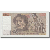 France, 100 Francs, Delacroix, 1990, TTB+, Fayette:69bis.2a, KM:154e - 100 F 1978-1995 ''Delacroix''