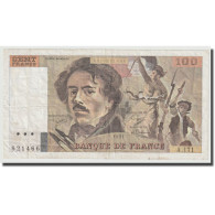 France, 100 Francs, Delacroix, 1991, TTB, Fayette:69bis.3a2, KM:154e - 100 F 1978-1995 ''Delacroix''