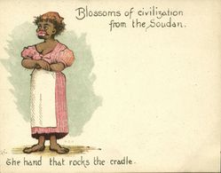 Blossoms Of Civilization, The Hand That Rocks The Cradle (1899) Sudan Court Card - Black Americana
