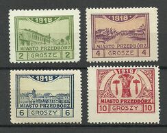 Poland Polen 1918 Przedborz Michel 3 - 6 * - Unused Stamps
