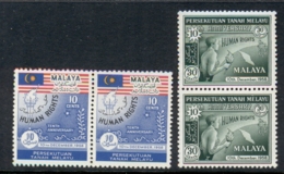 Malaysia 1958 Declaration Of Human Rights Pr MUH - Maleisië (1964-...)