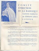 Publicité , Religion , Comité D'érection De La Basilique SAINTE THERESE DE L'ENFANT JESUS à LISIEUX , Frais Fr 1.75e - Advertising