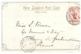 (D 19) New Zealand Postcard Geyser - 1906  ? With Stamp (good But Badly Scan By Printer) - Storia Postale