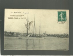 Delcampe - 44 Basse-indre Vue Générale édit. Artaud Nozais N° 143  Voilier Cachet Du Bateau " Restaurant Vapeur Ville De Nantes " - Basse-Indre