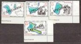 CV:€21.60 KIRIBATI 1981 Islands Maps CORNER SPECIMEN SET:4 - Eilanden