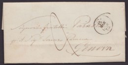 "Novi", Tax. Brief Mit Inhalt, 1855 Nach Genua - Ohne Zuordnung