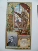 Image Cartonnée Gaufrée Publicité Art Nouveau LU / LEFEVRE UTILE / Personnages Célèbres / Antonin Mercié - Lu