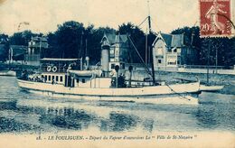 Le Pouliguen * Départ Du Vapeur D'excursions LA VILLE DE ST NAZAIRE * Bateau Promenade * Villas - Le Pouliguen