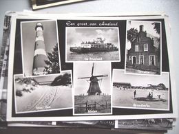 Nederland Holland Pays Bas Ameland Met Molen En Veerboot De Friesland - Ameland