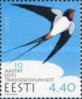 Estonia. Estland. 2001 The 10th Anniversary Of The Independence Of The State. Fauna. Birds.  Mi 410. MNH** - Estland