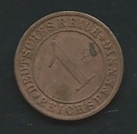 1 REICHSPFENNIG 1931A  Pieb 24111 - 1 Rentenpfennig & 1 Reichspfennig