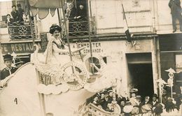 Paris * Carte Photo * Augustine ORHAC * Reine Carnaval 1909 * Cavalcade * Char Défilé * Café De La Gaieté - Autres & Non Classés