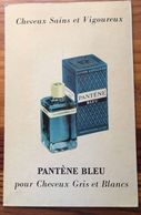 Plaque Publicitaire Carton   PANTENE BLEU  Pour Cheveux Gris Et Blancs - Laboratoires Du PANTENE -Parfumerie 21.5 X 33.5 - Plaques En Carton