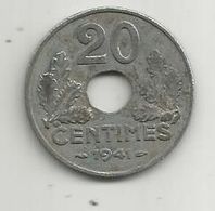 Monnaie , France , Vingt Cinq , 25 Centimes , Etat Français , 1941 , 2 Scans - Sonstige & Ohne Zuordnung