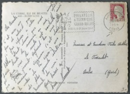 France N°1264 De Roulettes (YT52) Sur Carte Postale D'Ajaccio (Corse) - (C1056) - 1961-....