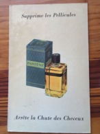 Plaque Publicitaire Carton Années 50     PANTENE BLEU Supprime Les Pellicules - Parfumerie    21.5 X 33.5 - Targhe Di Cartone