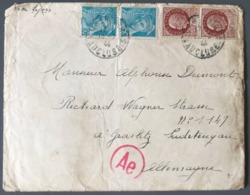 France N°549 (x2) Et 517 (x2) Sur Lettre De Carpentras Pour L'Allemagne 1944 - Via Lyon - (C1109) - 2. Weltkrieg 1939-1945