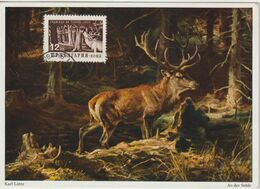 Bulgarie Carte Maximum 1957 Cerf 899 - Storia Postale