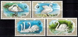 MDB-BK6-369 + 30-012 MINT ¤ MONGOLIA 1987 4w In Serie ¤ OISEAUX - BIRDS OF THE WORLD - PAJAROS - VOGELS - VÖGEL - - Cygnes