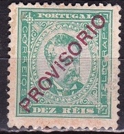 Portugal 1892 King Louis I 5 Reis Black Overprinted PROVISORIO Michel 80 MH - Unused Stamps