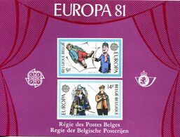 18181501 BE 19810502; Europa, Folklore; Tiré à Part 105x140, Fllet De Luxe Cob LX70 2006-07 - Deluxe Sheetlets [LX]