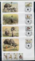 Uruguay  Oiseaux    1459/1462** + 4 Enveloppes Premier Jour - Ostriches