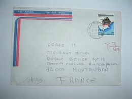 LETTRE Pour La FRANCE TP CHAR TANK 20 OBL.27 VII 84PALAIOCH.... + TAXE 7/27 - Covers & Documents