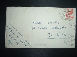 LETTRE TP COQ D'ALFER 2F OBL.13 II 45 ALGER GARE à Mr ORTET à EL-BIAR - 1944 Gallo E Marianna Di Algeri