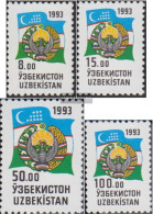 Uzbekistan 30-33 (complete Issue) Unmounted Mint / Never Hinged 1993 Flag - Oezbekistan