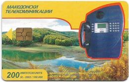 Macedonia - MT - Lake Mavrovo, Gem5 Black, 09.2002, 200U, 100.000ex, Used - Macédoine Du Nord