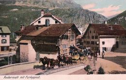 Delcampe - Andermatt Mit Furkapost, Diligence, Attelage (7206) - Andermatt