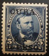 O) 1899 CUBA, USS OCCUPATION, SPECIAL PRINTING IN DARK BLUE,  ULYSSES GRANT  SC 2255c On 5c Blue, OVERPRINTE SURCHARGE, - Cuba