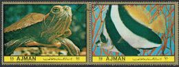 AJMAN - Block Of 2 Fish Used - Ajman
