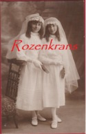 Oude Foto Studio Old Photo Photograph Cabinet Holy Communion Girl Fille Plechtige Communie Girls Filles - Sin Clasificación