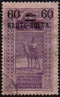 Haute Volta Obl. N° 21 - Targui Surchargé 60 Sur 75c Violet Sur Rose - Used Stamps