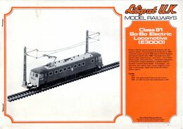 Catalogue LILIPUT UK 1980 MODEL RAILWAYS +Price List GBP - Inglés