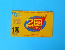 FOTO RIVA ... Montenegro Old And Rare Chip Card * Tivat Kotor Budva Podgorica Zabljak * Crna Gora - Montenegro