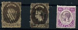 Ceylan Nº 28, 37, 229. Año 1862/1927 - Sri Lanka (Ceylon) (1948-...)