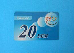 20 DEM ... Montenegro Very Old Issue Prepaid GSM Card * Prepaye Carte Recharge - Value In Old Deutschland Marks Vaucer - Montenegro