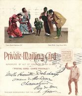 Black Americana, Cake Walk Dance (1908) Franz Huld Private Mailing Card No. 5 - Negro Americana