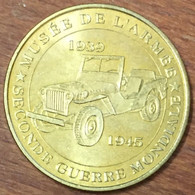 75007 PARIS MUSÉE DE L'ARMÉE JEEP MDP 2009 MÉDAILLE SOUVENIR MONNAIE DE PARIS JETON TOURISTIQUE MEDALS COINS TOKENS - 2009