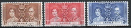 Gambia George VI 1937 Set To Celebrate The Coronation. - Gambia (...-1964)